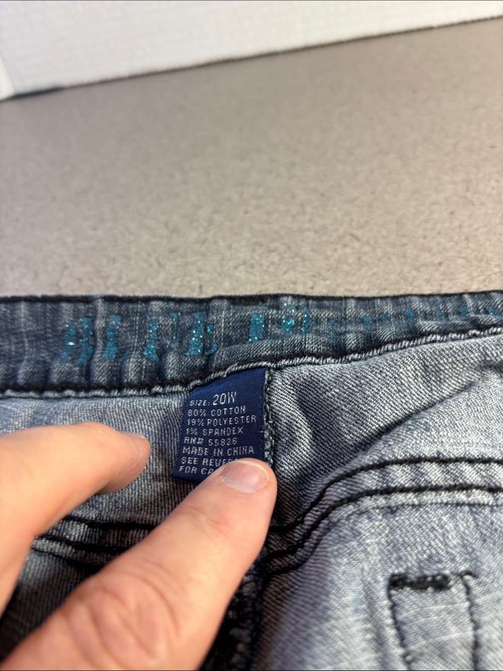 Women’s Blue IDentity Light Blue Jeans size 20W - Picture 4 of 7